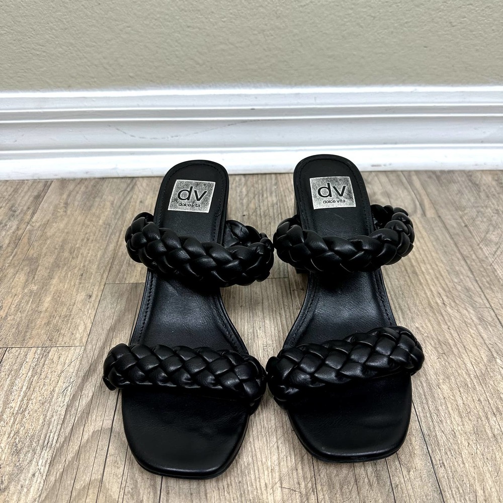 DV by Dolce Vita Black Braided Heels
